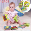Cartoon Intelligence Development Kid Early Educational Toy Soft Cloth Baby Cognize Book Animal Cars
