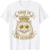 This Is an Outrage Funny Princess Cat Donut T-Shirt Gift Full Size