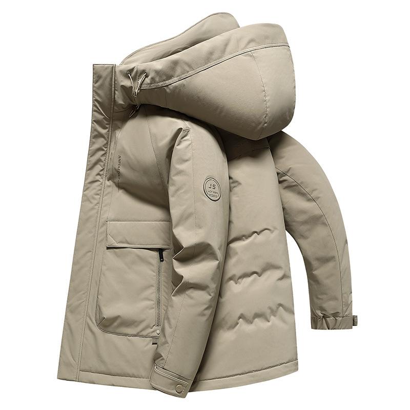 Утепленная зимняя куртка-пуховик для активного отдыха, мужская, утепленная и холодная, с капюшоном, белая куртка-пуховик для мужчин M