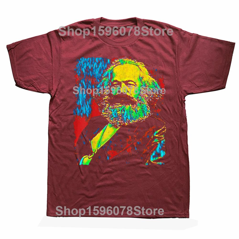Funny Karl Marx Marxist Marxism Communist Graphic T-shirts Men Women's Fashion Casual Tshirt 100% Cotton Loose Oversized T Shirt