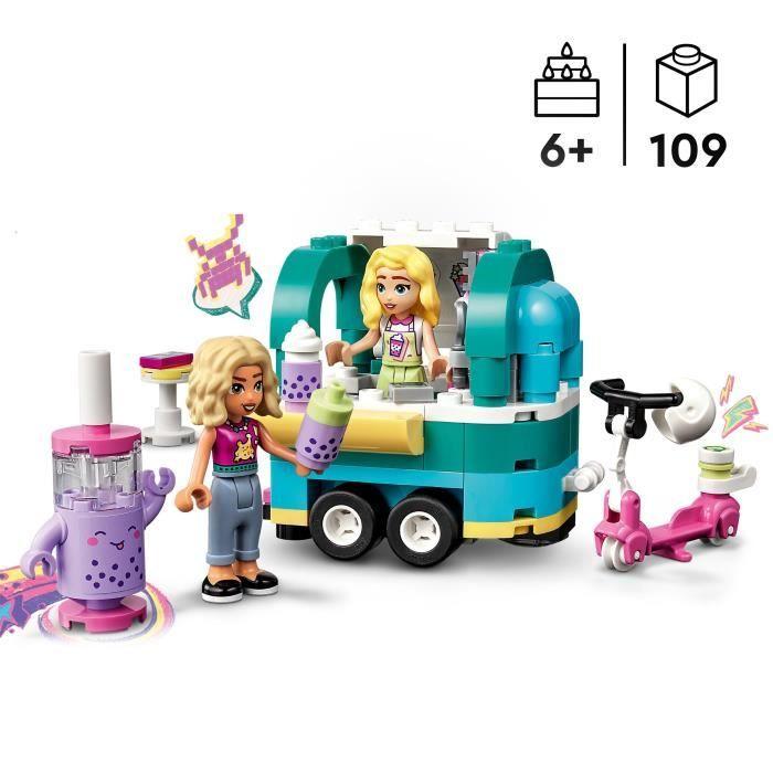 LEGO® Friends 41733 La Boutique Mobile De Bubble Tea, Jouet Enfants 6 Ans, Scooter, Mini-Poupées