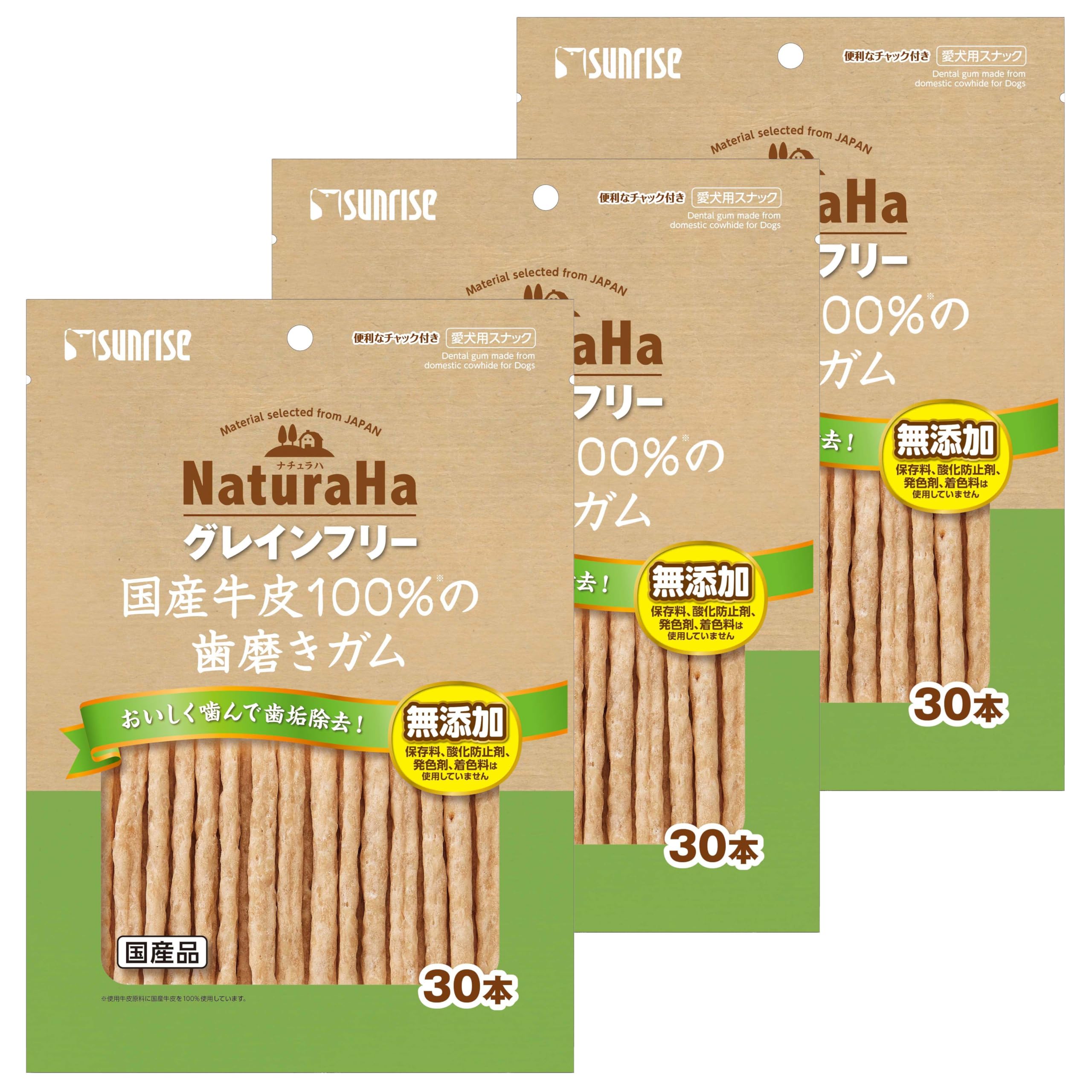 

Sunrise Natural Grain Free 100% Japanese Cowhide Toothpaste Gum 30 Sticks x 3 Sets