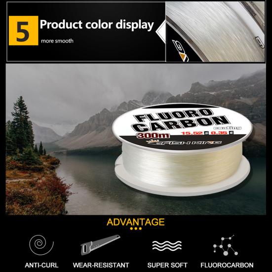 1 Roll 300m Fishing Line Coating Fishing Wear-resistant Lightweight Professional Uniform Strength Wire for Outdoor