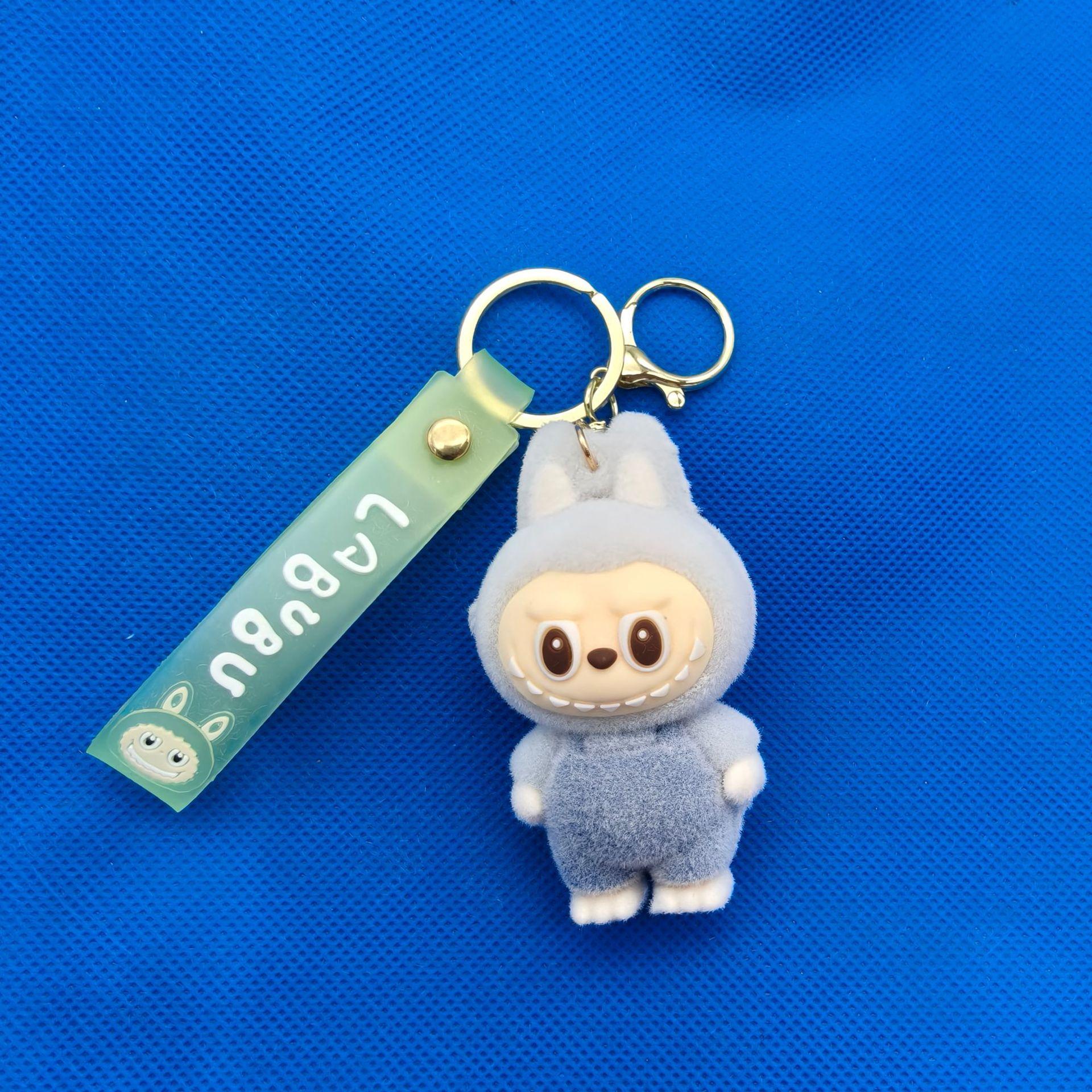 

Лабубу Лабубу Брелок Мультяшная Кукла с Выступающими Зубами Подвеска для Рюкзака Трансграничная Плюшевая Кукла коричневый