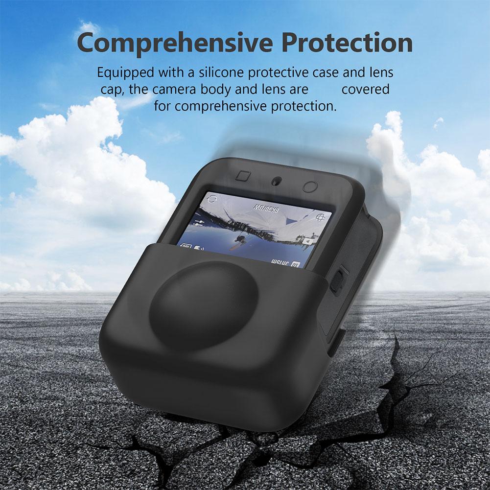 For DJI OSMO 360 Silicone Protective Cover Set Waterproof Anti Drop Lens Protective Case+body Protective Case Sports Camera Part