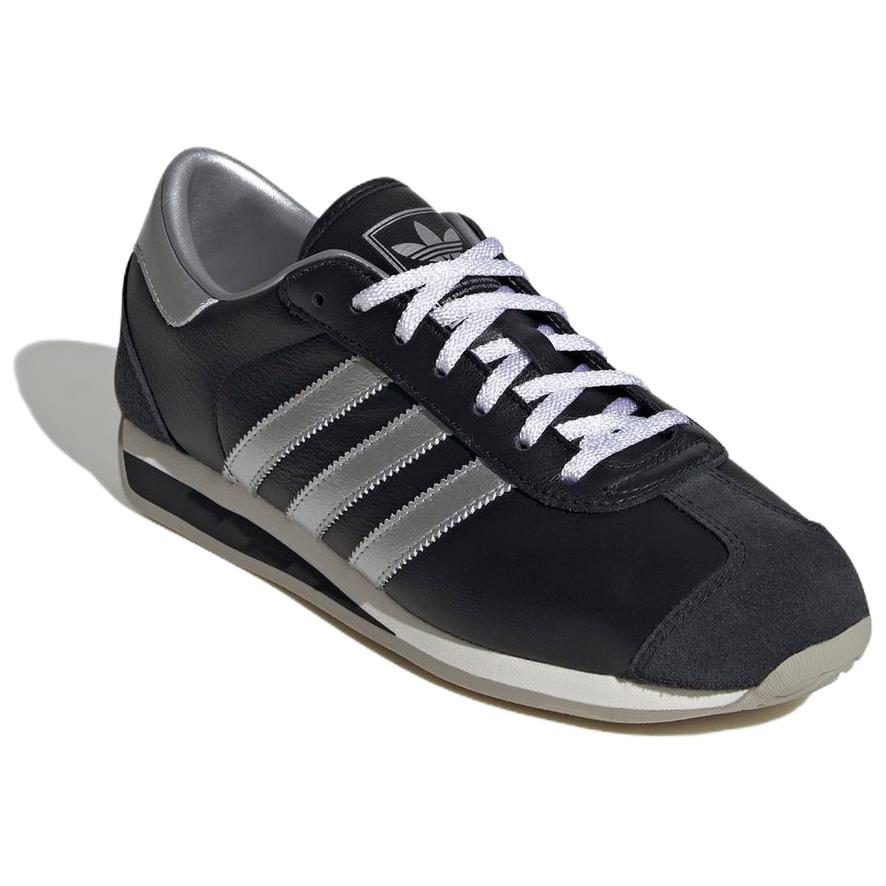 adidas Originals Country 2 Bequeme Rutschfeste Langlebige Niedrige Laufschuhe Unisex Sneaker Schwarz Silber JH5601