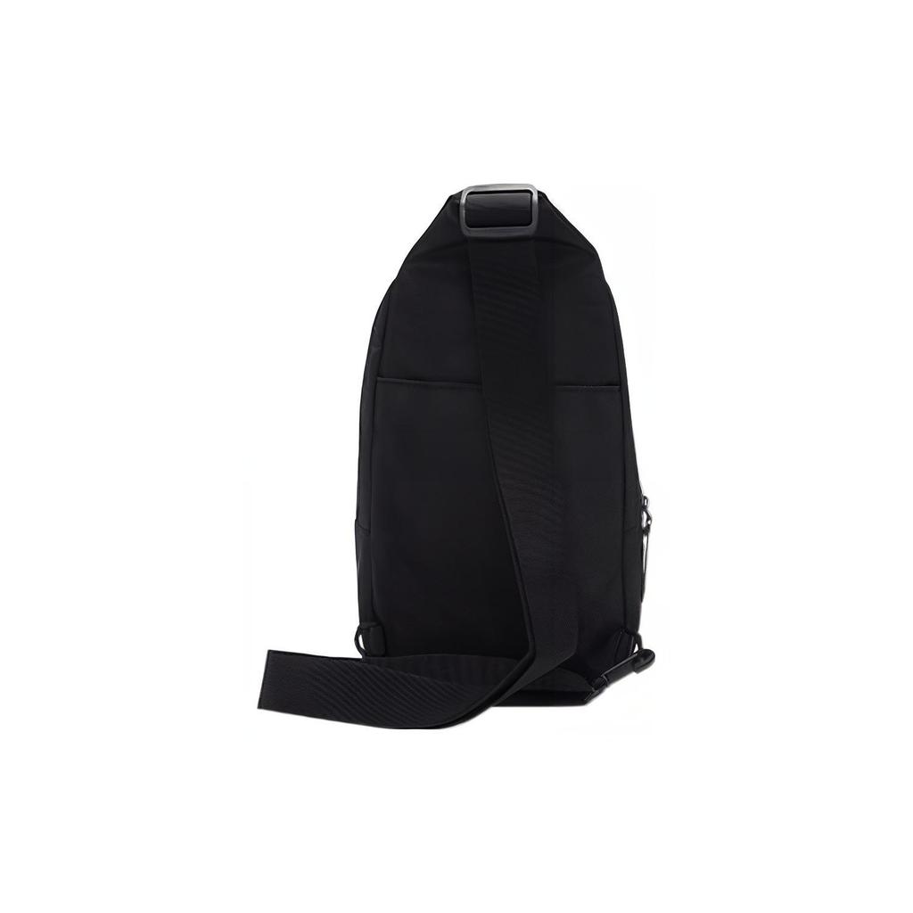New LiNing Fabric Shoulder Bag, Crossbody Bag, Sling Bag Regular Unisex Pure Black ABDS439-3