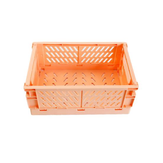 Storage Basket Collapsible Large Capacity Plastic Foldable Home Crate Box for Daily Used