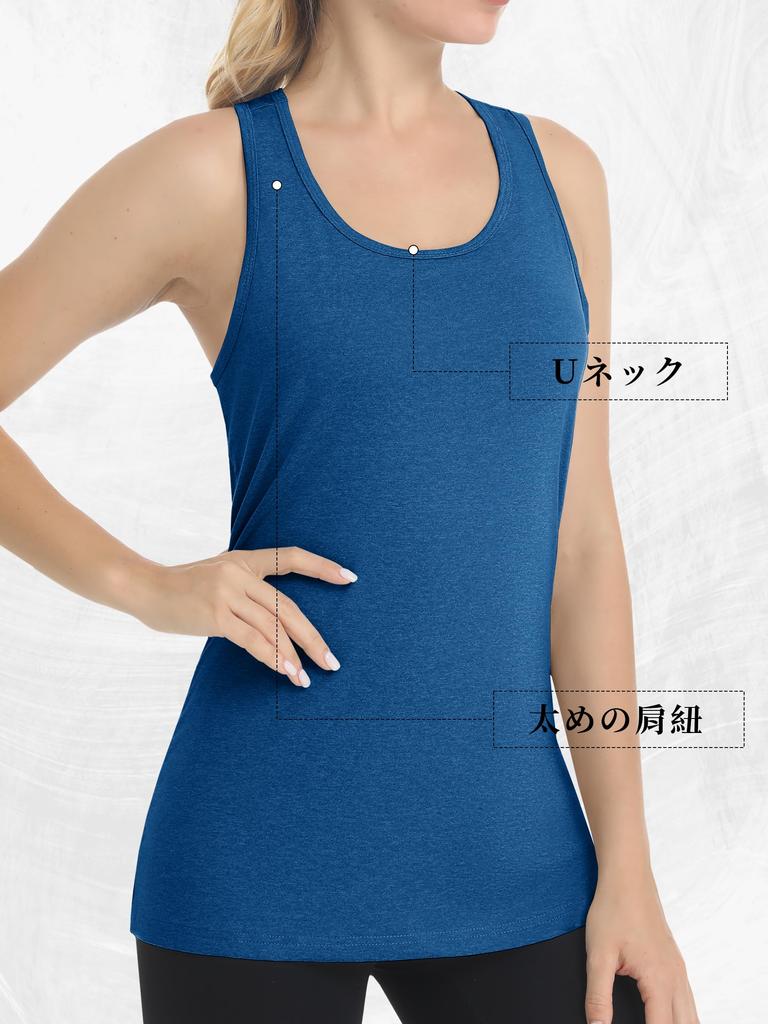 KEFITEVD Yoga Tank Long Sleeveless Workout Gym Training Sleeveless Size L Women's Top, Top, Racerback, Clothes, Wear, Moisture-Wicking, Quick-Drying,