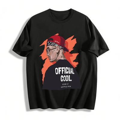 Official Cool Graphic Tee Street Style Hip Hop Casual Loose T-Shirt Pure Cotton T-shirt