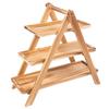 Wooden Three-Tier Tray Stand for Home & Kitchen – Stackable Fruit Dessert Display Organizer