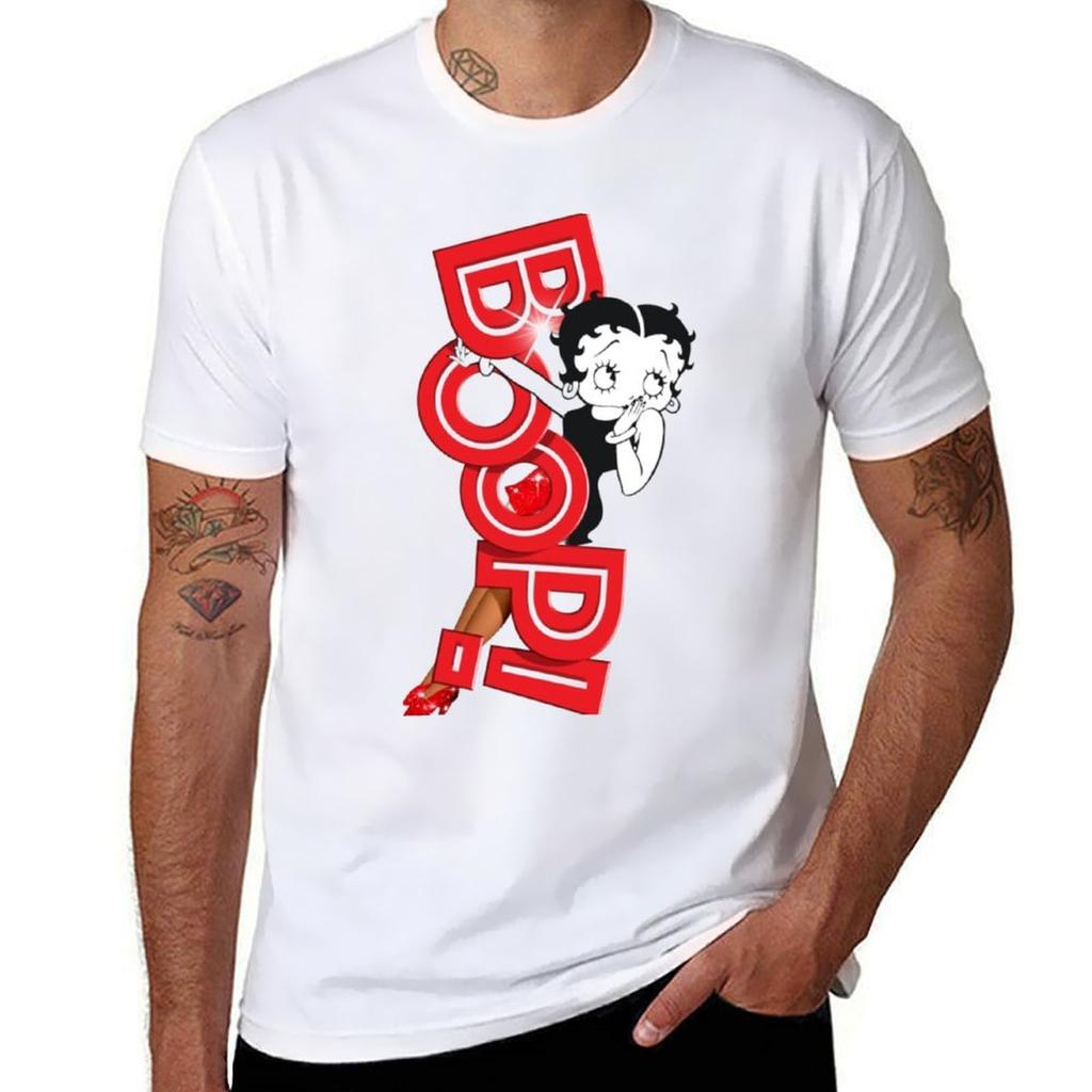 Boop the Musical T-Shirt Customizeds Graphic Shirts Vintage Men's Clothing