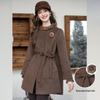 Bailuyu Women's Elegant Wool Blend Double-Faced Mid-Length Coat