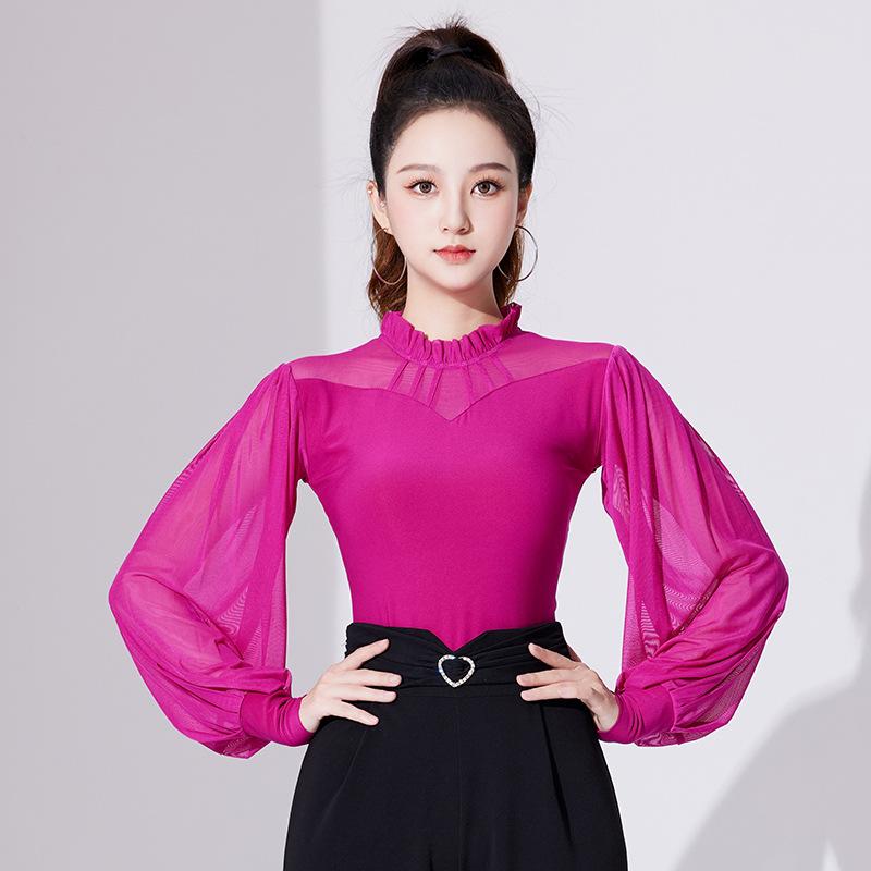 

Женский топ с длинным рукавом для бальных танцев - Многоцветный, Современная латиноамериканская танцевальная одежда L