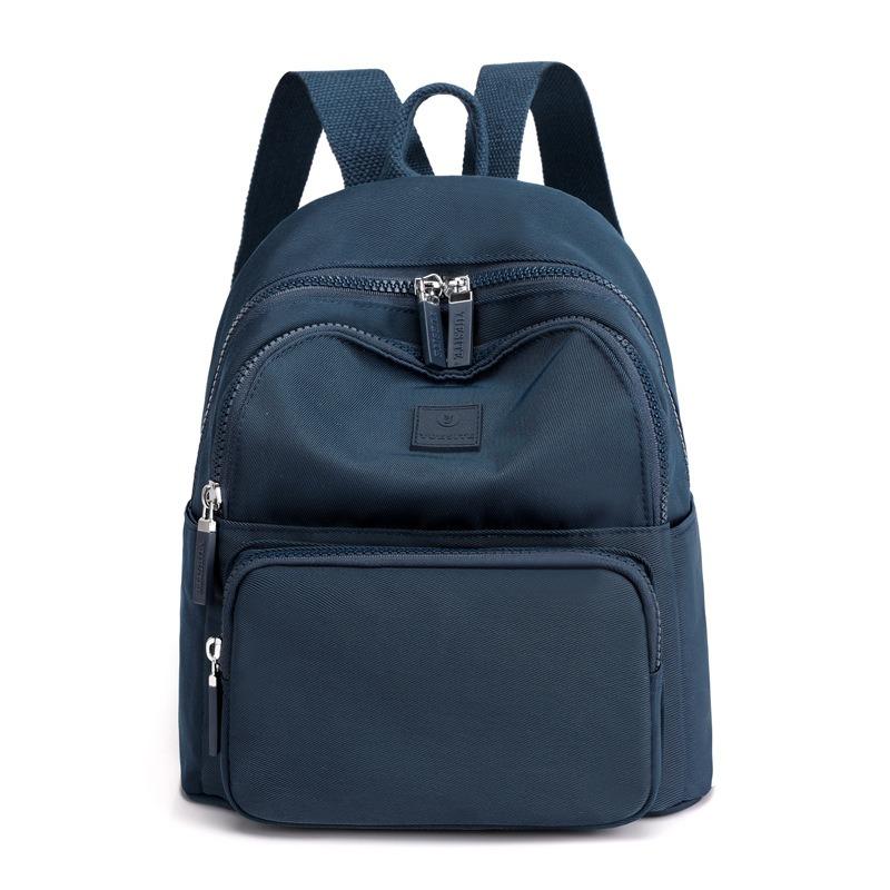 Women's Fashion Casual Solid Color Backpack, New Trend College Student Travel Large Capacity Small Backpack