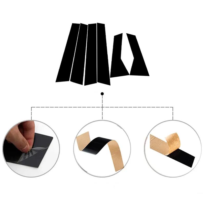Passend für Renault Kadjar 2015 2016 2017 2018 Glänzend Schwarze Säulenverkleidungen Türdekoration Fensteraufkleber Abdeckleisten Zubehör-Kits