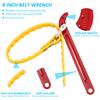 2Pcs Belt Strap Wrench 5.7inch Capacity Belt Type Oil Filter Wrench Universal Portable Strap Wrench for Car PVC Joints