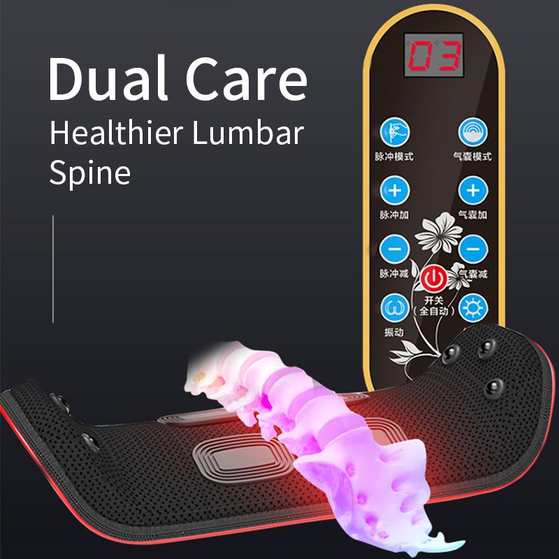 Portable High Frequency Vibration Waist Lumbar Comfort Care Pneumatic Air Lifting Traction EMS Waist Massager with Heating