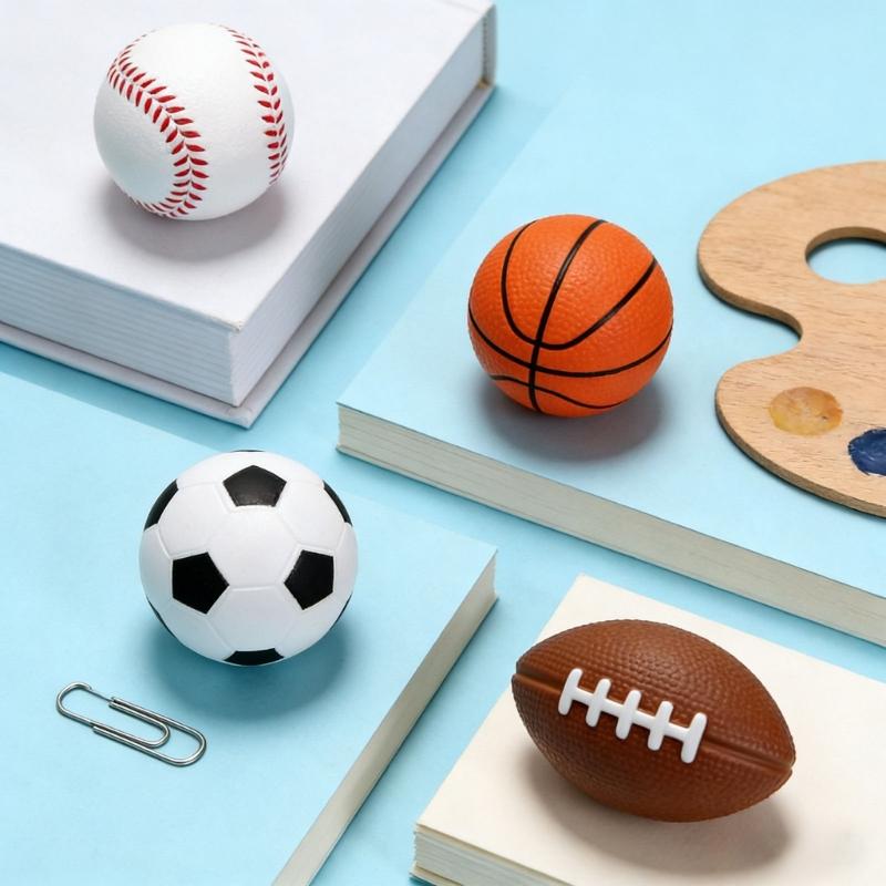 24PCS Elastic Bounce Ball Set For Family Funs Activities And Group Playtimes Stress Relief Toy Accessories