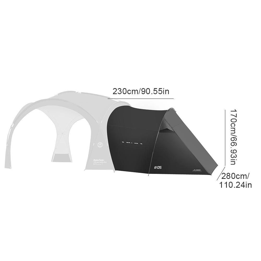 Outdoor Silver Coated Canopy Rainproof Sunscreen Self-driving PU3000MM Awning For Camping Dome Shelter Sunshade Beach Tent Dome