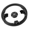13in Car Steering Wheel PU Stylish Look Impact Proof Enhanced Grip Comfort Easy Installation Racing Steering Wheel for