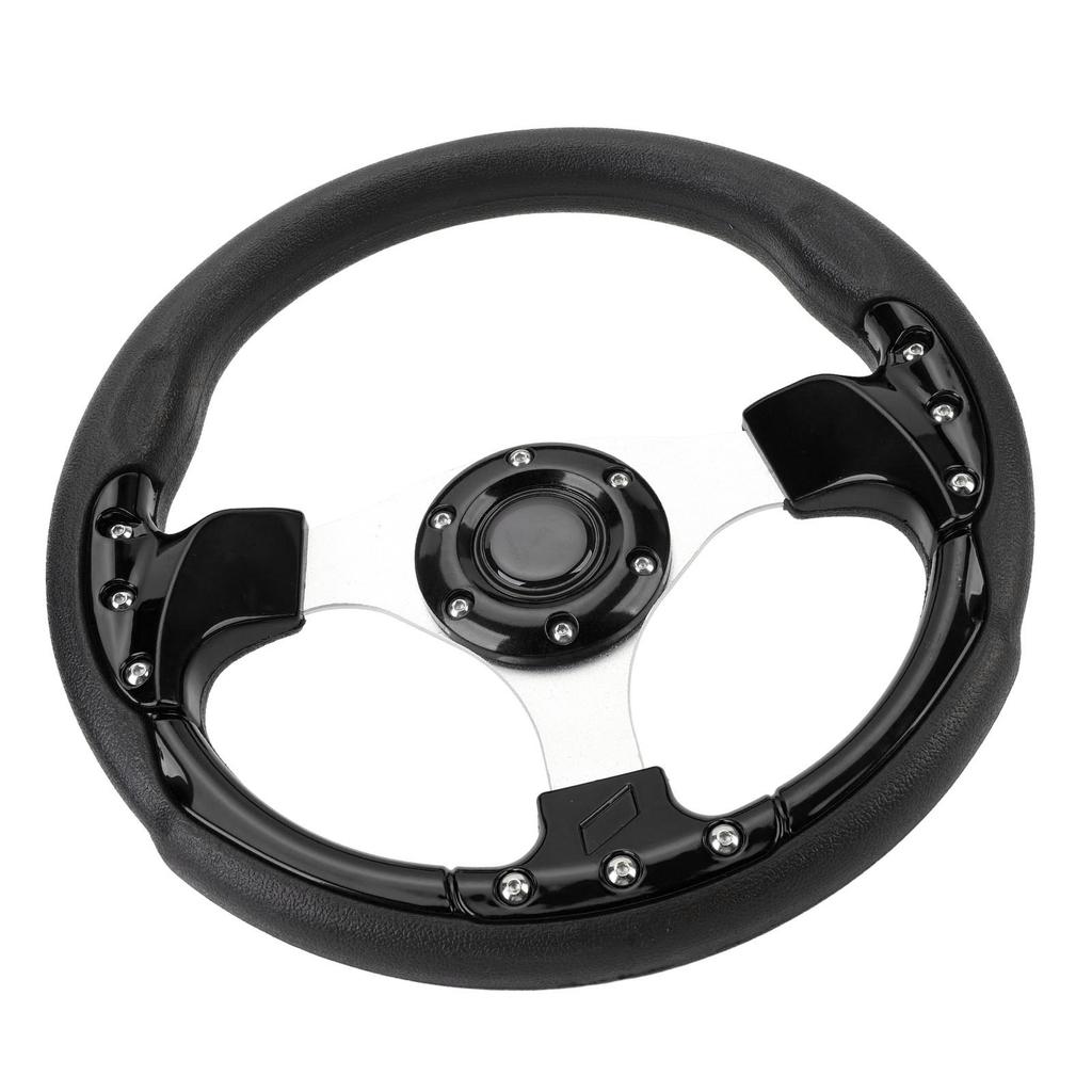 13in Car Steering Wheel PU Stylish Look Impact Proof Enhanced Grip Comfort Easy Installation Racing Steering Wheel for