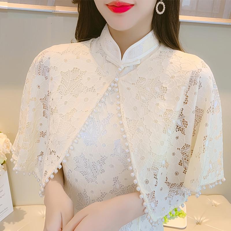 

Женское вечернее платье чонсам шаль - Стильный кружевной кардиган для защиты от солнца Medium бежевый