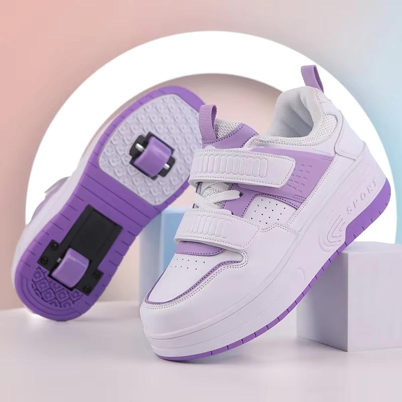 Boys and Girls Roller Skates Double Wheels Detachable Walking Roller Skating Dual-purpose Fashionable Outdoor Sports Shoes