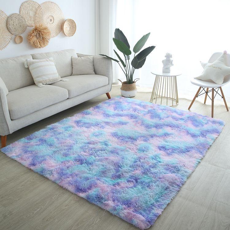VIKAM Large Carpet for Living Room Decor Rugs Fluffy Thick Plush Carpet For Bedroom Large Area Rug Crawling Mat Gray Black pink