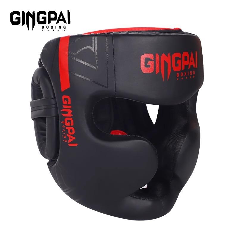Ademende PU Lederen Bokshoofdbeschermer 8-10 Luchtgaten voor Volwassenen - Beschermende Uitrusting voor Kickboksen Thai Free Fight MMA Training