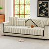 Nordic Solid Color Striped Sofa Cushion Four Seasonal Universal Sofa Cushion Anti Slip Dustproof Chenille Sofa Cover Pillowcase