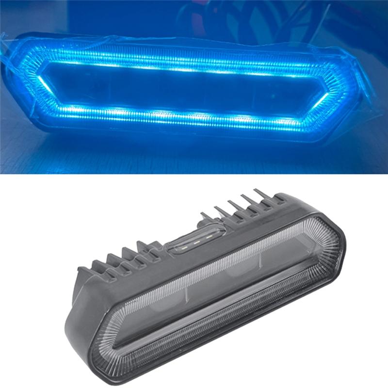 NEW-ATV UTV Roll Bar LED Light High Mounted Brake Light Blue Light For Jeep Wrangler 2016-2018