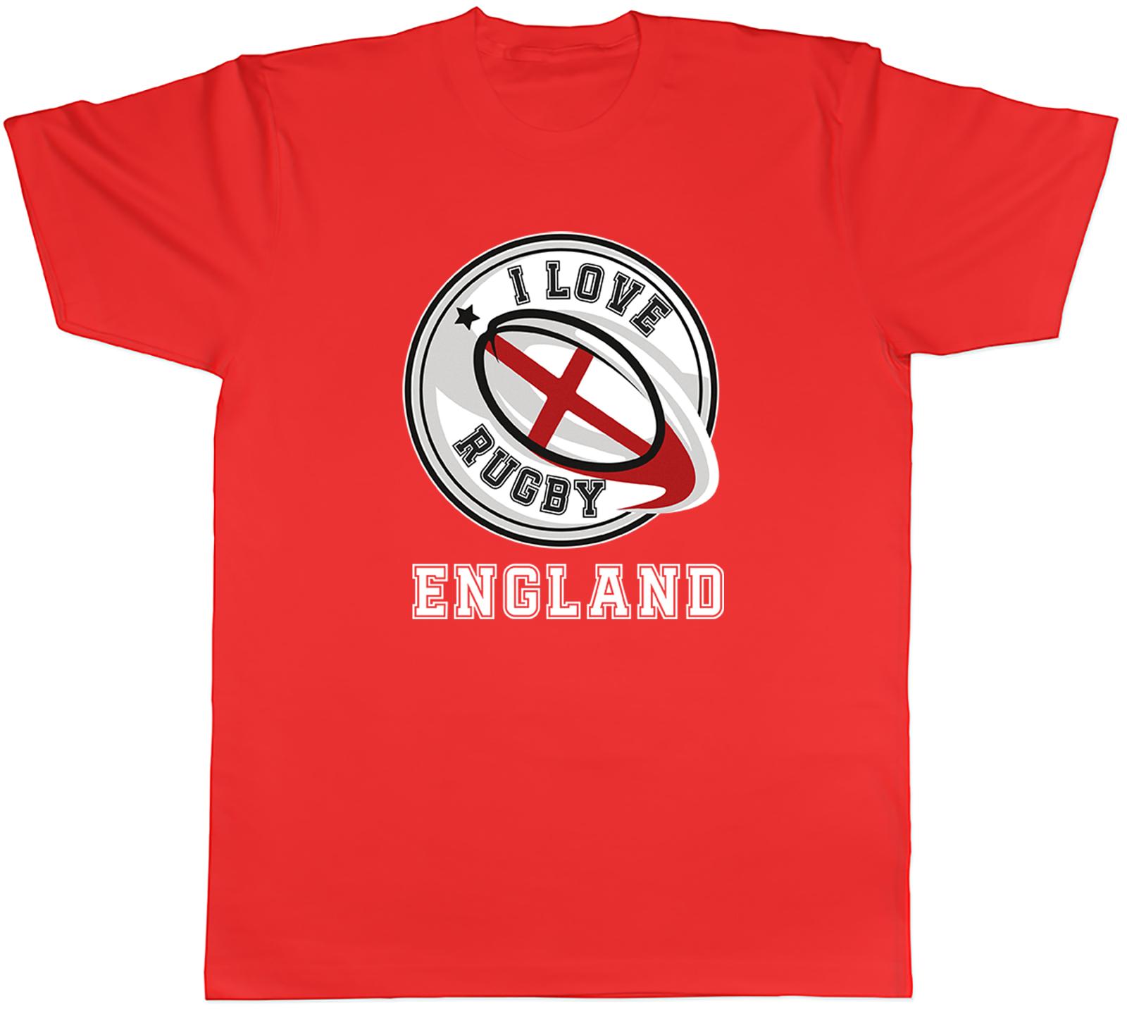 I Love Rugby England Fan Supporter Unisexs TShirt Tee Gift Top S