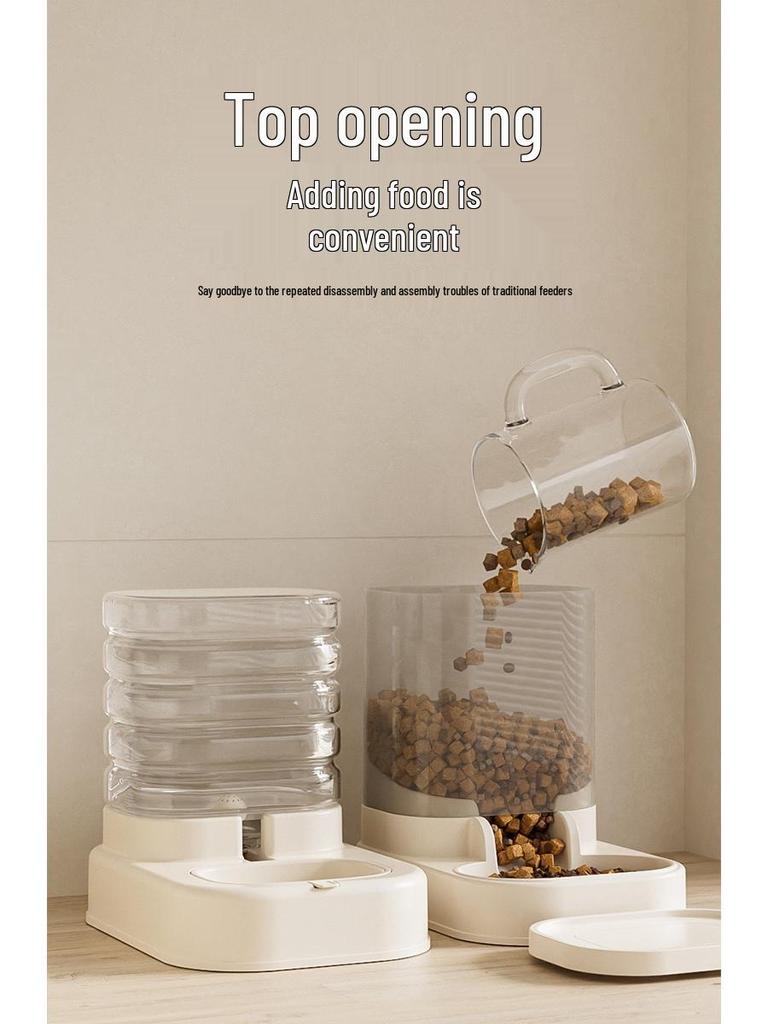 Pet Automatic Water and Food Dispenser - New Transparent Design for Cats and Dogs