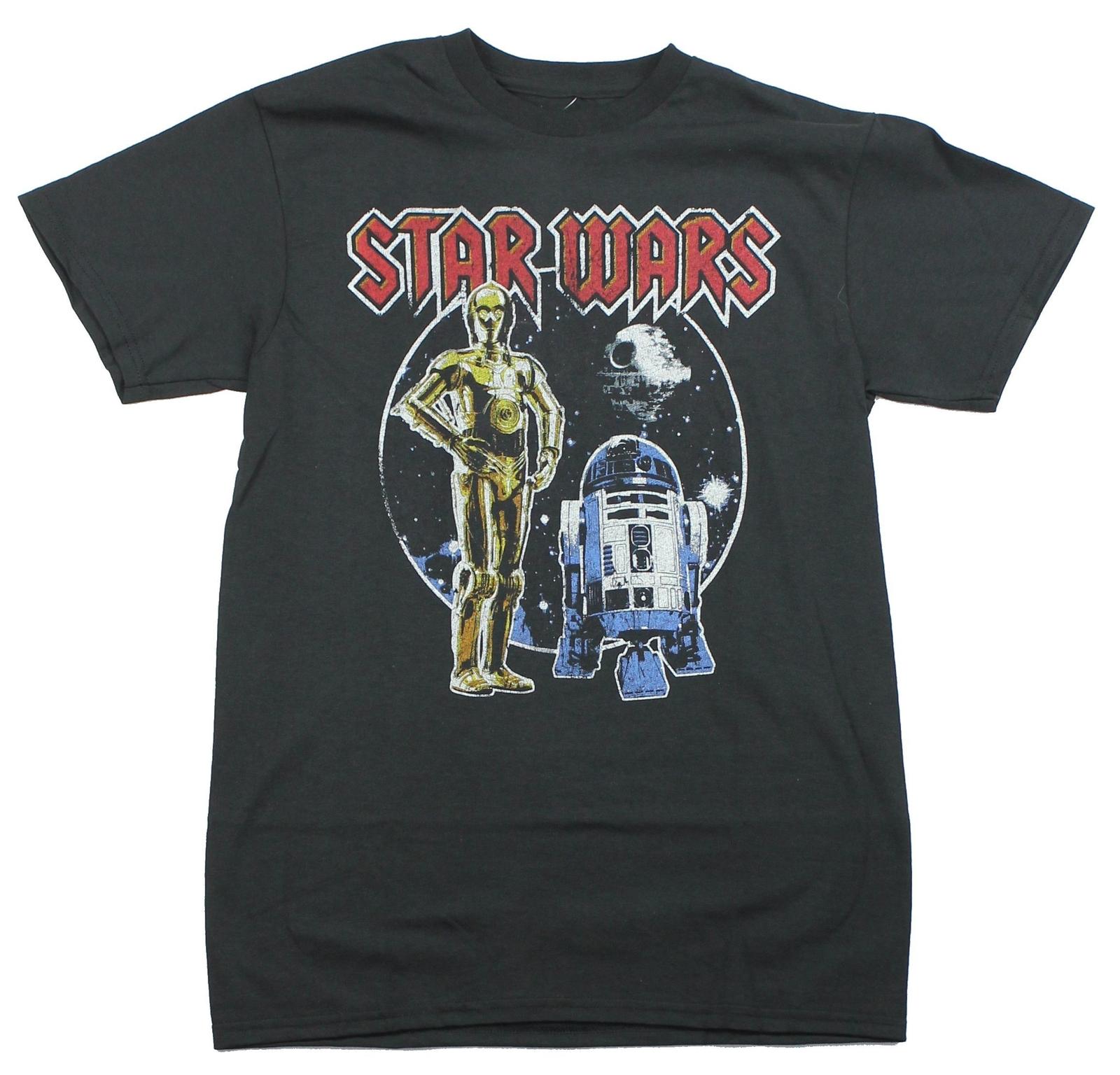 Star Wars Mens T-shirt Metal Droids R2D2 C3PO Image S