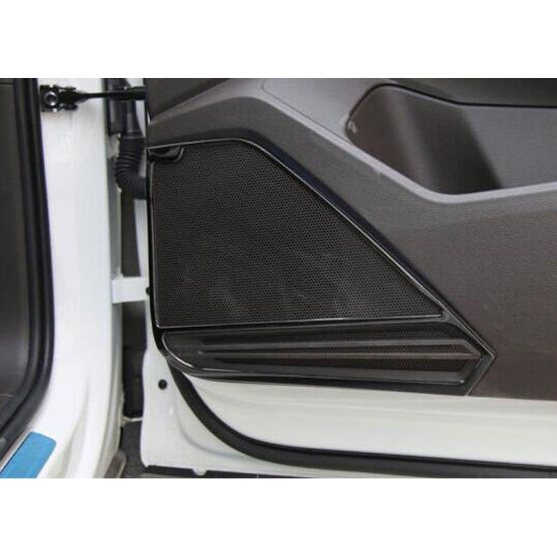 For Volkswagen VW Tiguan L   2024 Stainless Steel Car Inner Door Audio Speaker Covers Stereo Stick Trim Accessories 4Pcs