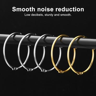 10Pcs Metal Shower Curtain Rings O Shape Shower Curtain Hooks Rings Anti-rust Curtain Hooks for Bathroom Shower Curtain Liner Room Dividers