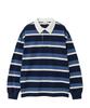 Yale Striped Rugby Pique Long Sleeve T-Shirt_Navy