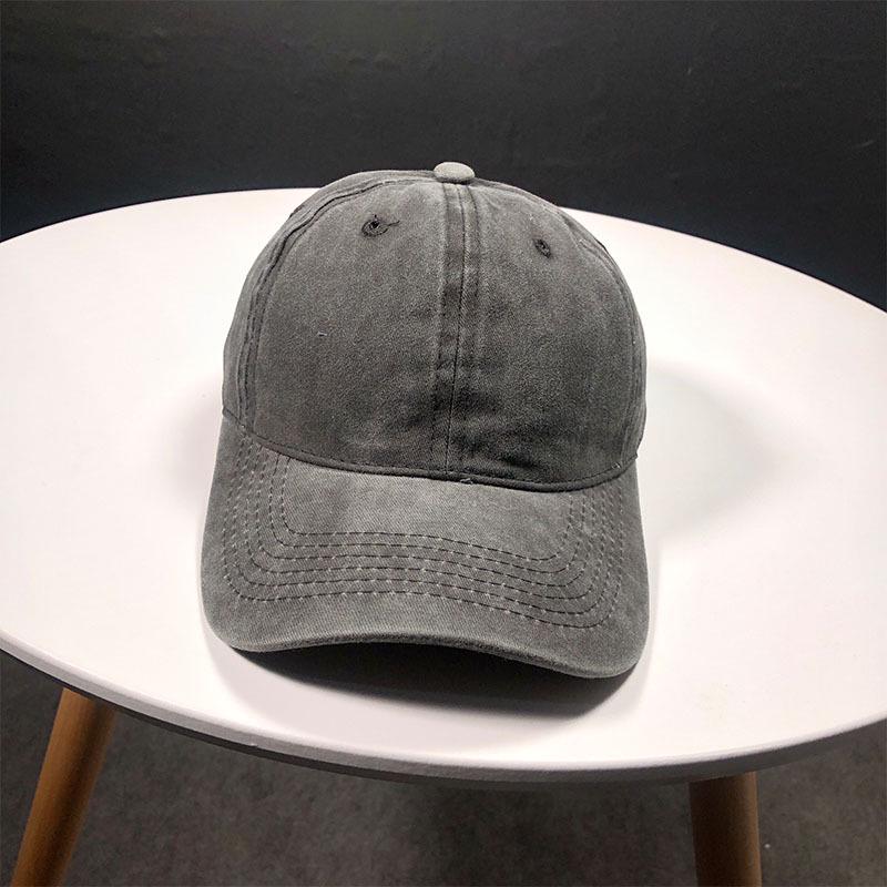 Retro washed cotton solid color baseball cap Korean version hipster street outdoor soft top cap