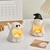 Cute Ghost Candlestick Halloween Creative Restaurant Desktop Aromatherapy Candle Atmosphere Decoration Candle Candlestick