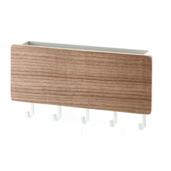 Настенная подвесная вешалка крючки держатель для ключей полка для хранения полка-органайзер белый 1314₽