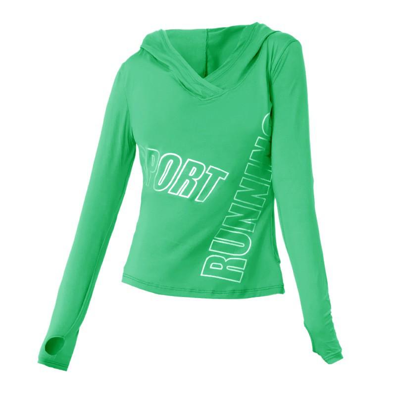 Damen Schnelltrocknender Kapuzen-Sonnenschutz-Pullover - Modische Dünne Langarm-Sportjacke für Laufen & Fitness