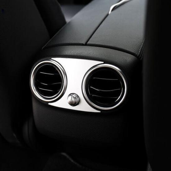 Cover Trim 1X For Benz GLC X253 2016 2017- Silver Steel Rear Air Outlet Vent