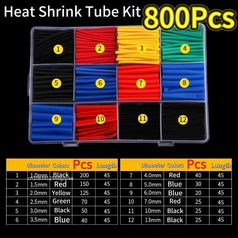 Insulation Sleeving Heat Shrink Tube Thermoresistant tube Kit Polyolefin Heat Shrink Tubing Wire cable Waterproof Shrink 2:1