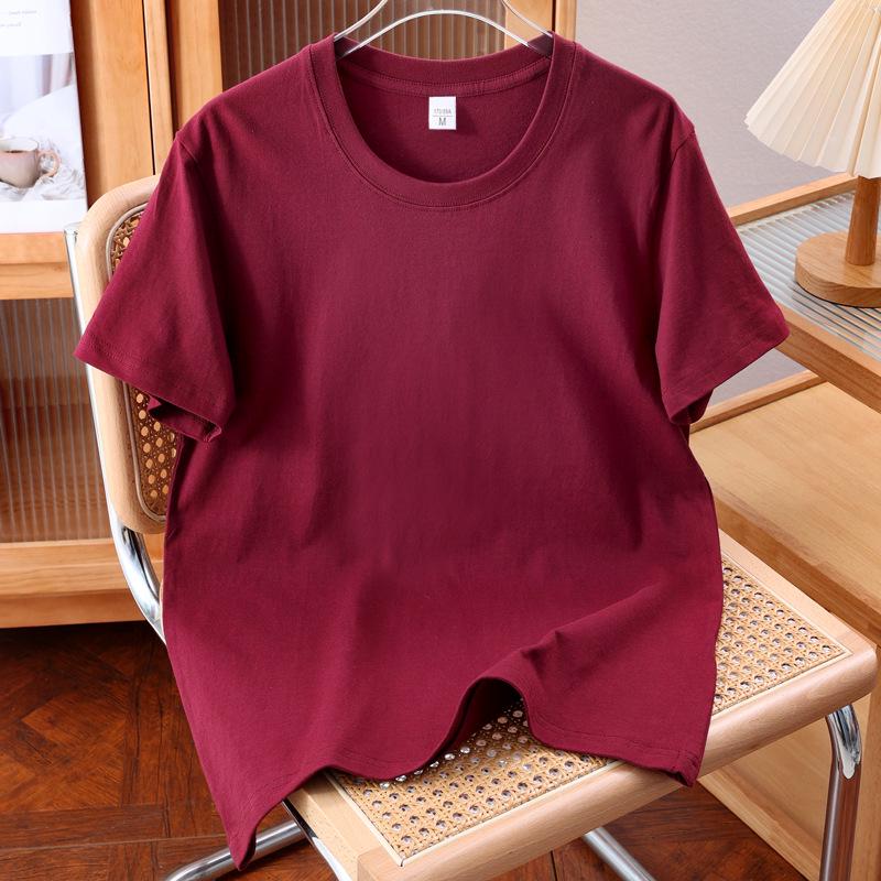 New Chinese Style Unisex Cotton Short Sleeve T-shirt with Auspicious Print