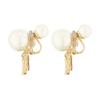 Dior Tribales Resin Pearl Metal Crystal Earrings Women Earrings Gold E2382WOMCYD301