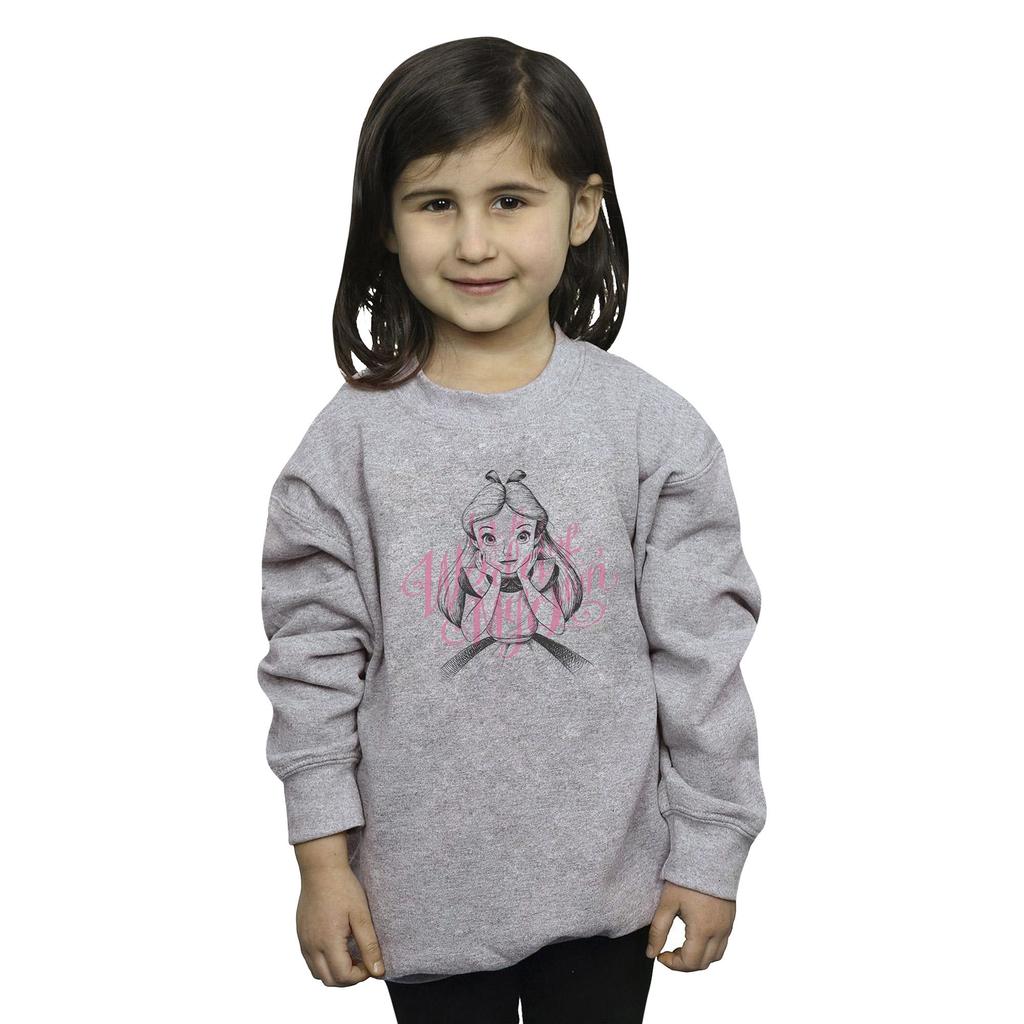 Disney Girls Alice In Wonderland In A World Of My Own Sweatshirt