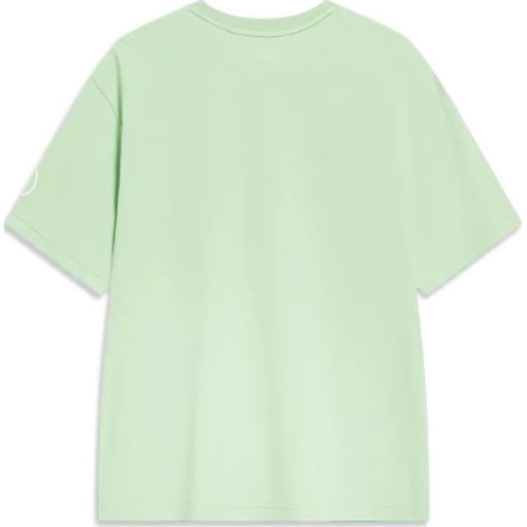 Li-Ning Comfortable Breathable Casual Round Neck Short Sleeve T-Shirt Men Tops Green AHST049-4