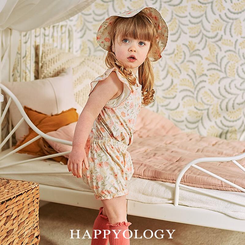 Летние хлопковые вязаные шорты с бантом для девочек Happyology