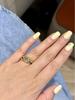 Kajia Tricolor Smooth Index Finger Ring - Classic, Non-Fading, Elegant Women's Hand Jewelry.